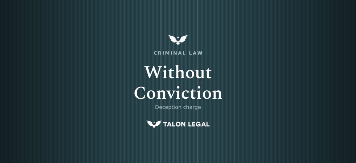 Without Conviction for Deception