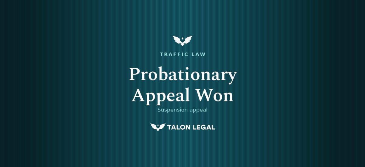 Appeal Against Probationary Licence Disqualification, Best Licence Appeals Lawyers in South Australia