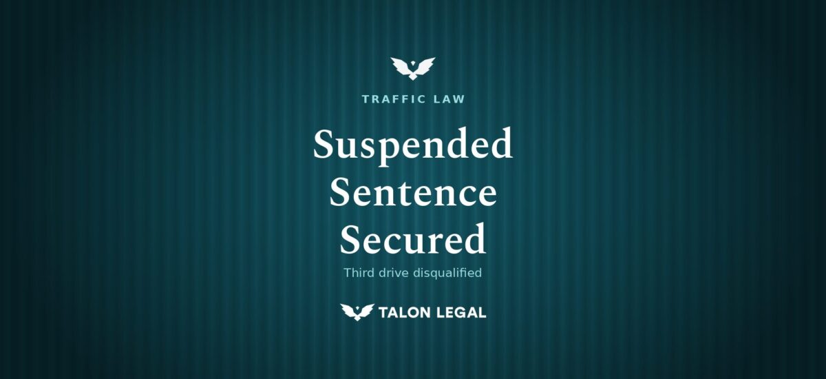 Third Subsequent Drive Disqualified Suspended Sentence Secured