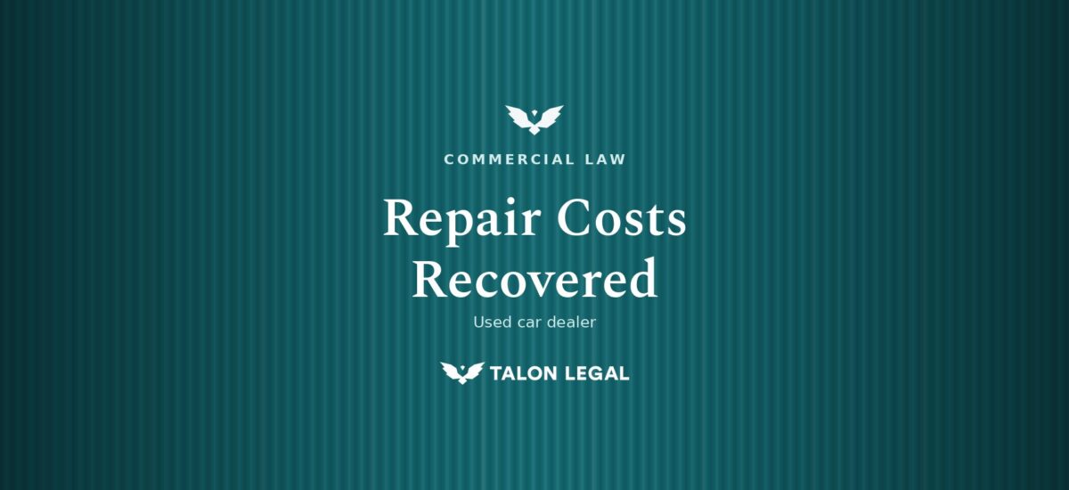 Used Car Dealer Damages Car in Transport and Refunds Insurance