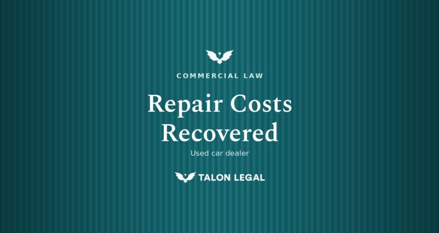 Used Car Dealer Damages Car in Transport and Refunds Insurance